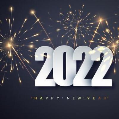 Bonne annee 2022 banniere voeux nouvel an numeros date 2022 fond feux artifice 145391 935